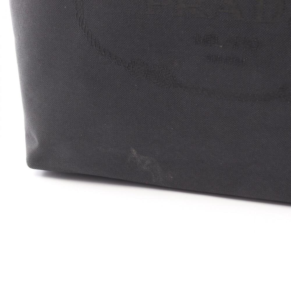 Prada Canvas LOGO Bag Black JACQUARD Leather Tote - Picture 7 of 9